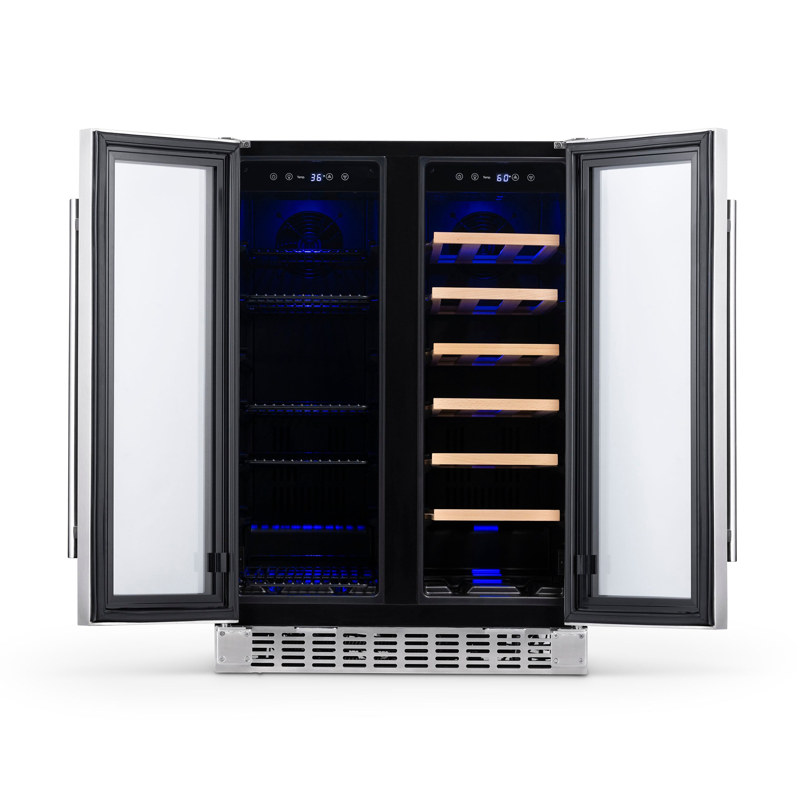 NewAir 20 Bottles/60 Cans Dual Zone Wine/Beverage Cooler