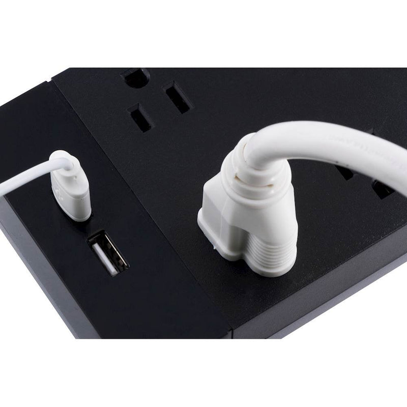 GE 8-Outlet Surge Protector with USB Tether