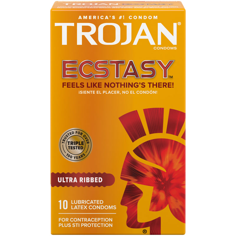 Trojan Ultra Ribbed Ecstasy Lubricated Condoms