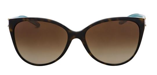 Tiffany & Co. Cat Eye Non-Polarized Sunglasses - Havana/Tiffany Blue/Brown Gradient