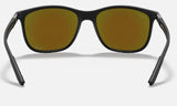 Ray-Ban RB4330 Chromance Black Frame Blue Mirror Lens Polarized Sunglasses