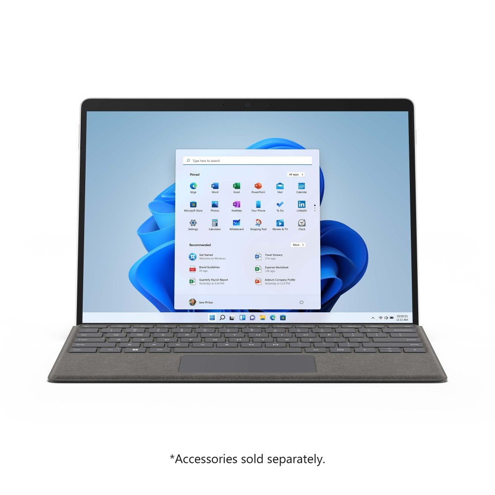 Microsoft Surface Pro 8 Tablet - 13" Touchscreen - 11th Gen Intel Core i7 Processor - 16GB Memory - 1TB SSD - Intel Iris Xe Graphics - Windows 11 Home - Battery Life: Up to 16 Hours - Platinum