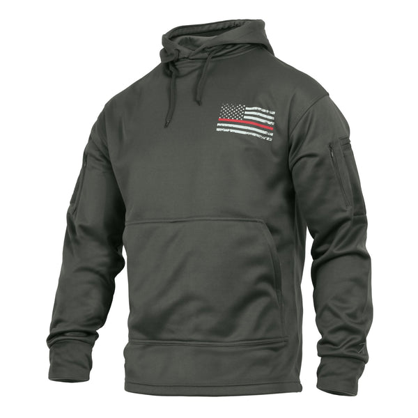 Rothco Thin Red Line Concealed Carry Hoodie - Size 4XL