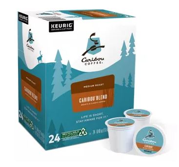 Keurig Caribou Coffee Blend Medium Roast Coffee K-Cup Pods - 24 Count