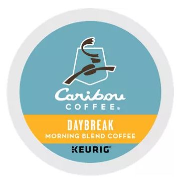 Keurig Caribou Coffee Daybreak Morning Blend Light Roast Coffee K-Cup Pods - 24 Count
