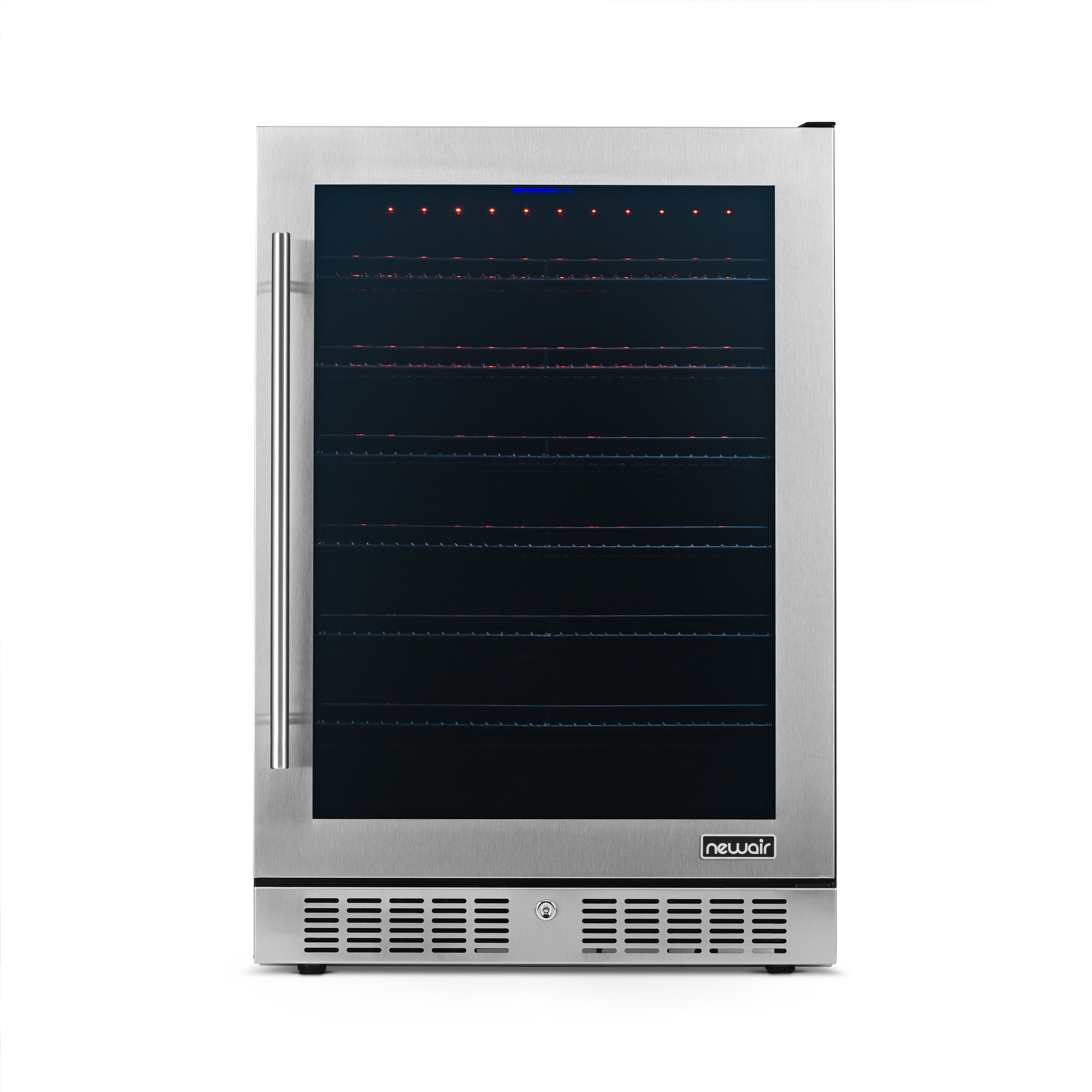 NewAir 224 Can Premium Built-in Beverage Fridge with Color Changing Lights