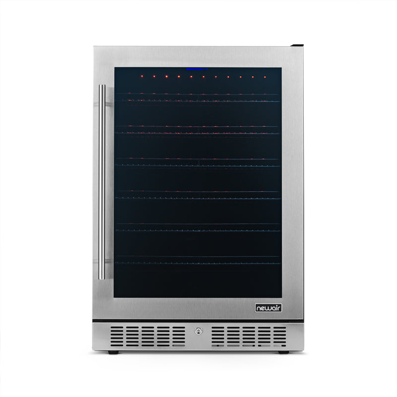 NewAir 224 Can Premium Built-in Beverage Fridge with Color Changing Lights