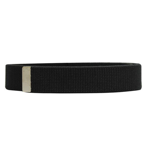 Vanguard Coast Guard Auxiliary Belt: Black Cotton With Satin Silver Tip (2511500)