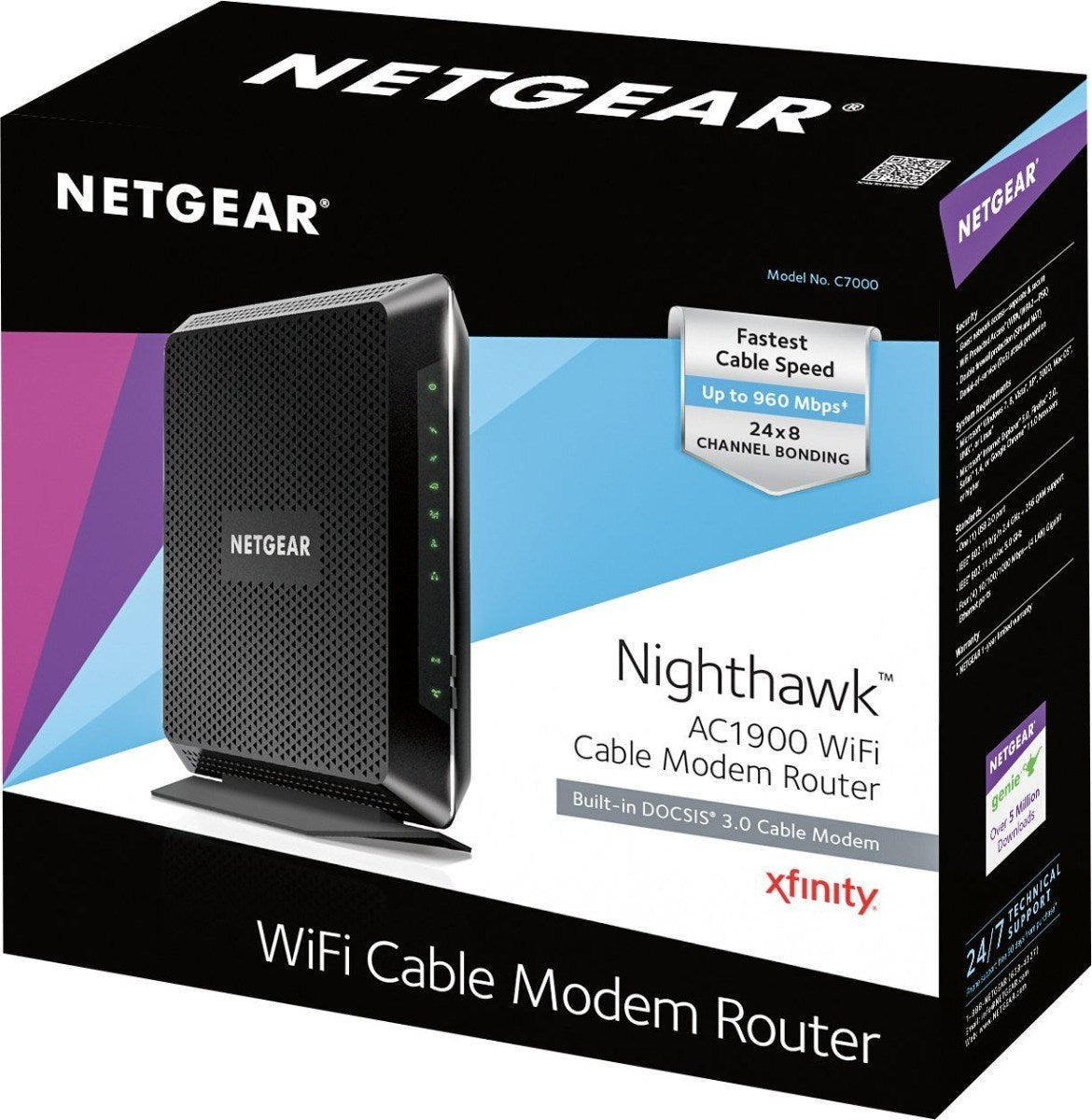 NETGEAR Nighthawk AC1900 Wifi Cable Modem Router (C7000v2) deals