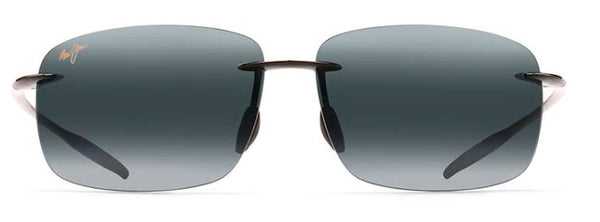 Maui Jim Breakwall Rimless Gloss Black Polarized Sunglasses
