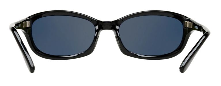 Costa Del Mar Mens Harpoon Shiny Black Frame - Blue Mirror 580 Plastic Lens - Polarized Sunglasses