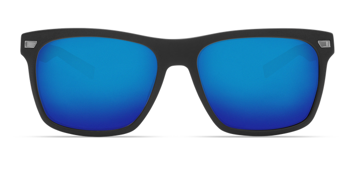 Costa Del Mar Aransas Matte Black Frame - Blue Mirror 580 Glass Lens - Polarized Sunglasses