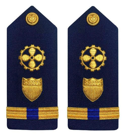 Vanguard Coast Guard Warrant Officer 4 Male Hard Shoulder Board: Marine Safety Specialist Engineer (MSSE)