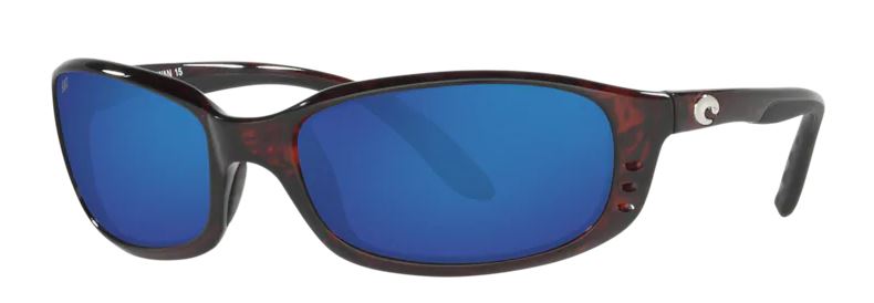 Costa Del Mar Mens Brine Tortoise Frame Blue Mirror 580 Glass Lens Polarized Sunglasses