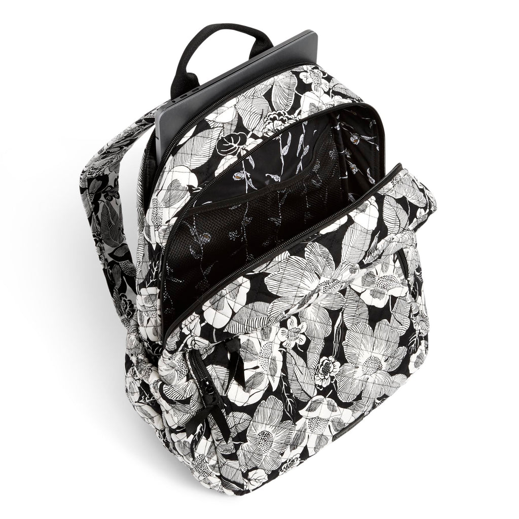 black and white vera bradley laptop backpack Vera Bradley Bedford Blooms Campus Backpack – ShopCGX