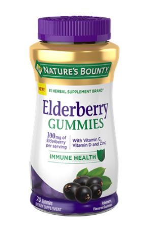 Nature's Bounty Elderberry Gummies - 100mg - 70 Count