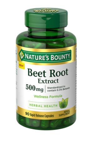 NATURE'S BOUNTY Beet Root Extract  500MG - 90 Count
