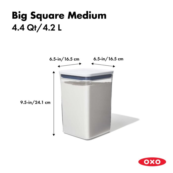 OXO POP Container - Big Square Medium - 4.4 Qt.