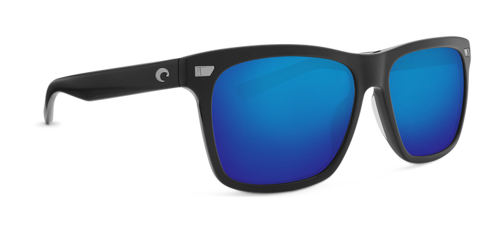 Costa Del Mar Aransas Matte Black Frame - Blue Mirror 580 Glass Lens - Polarized Sunglasses