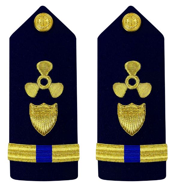 Vanguard Coast Guard Warrant Officer 4 Male Hard Shoulder Board: Naval Engineering