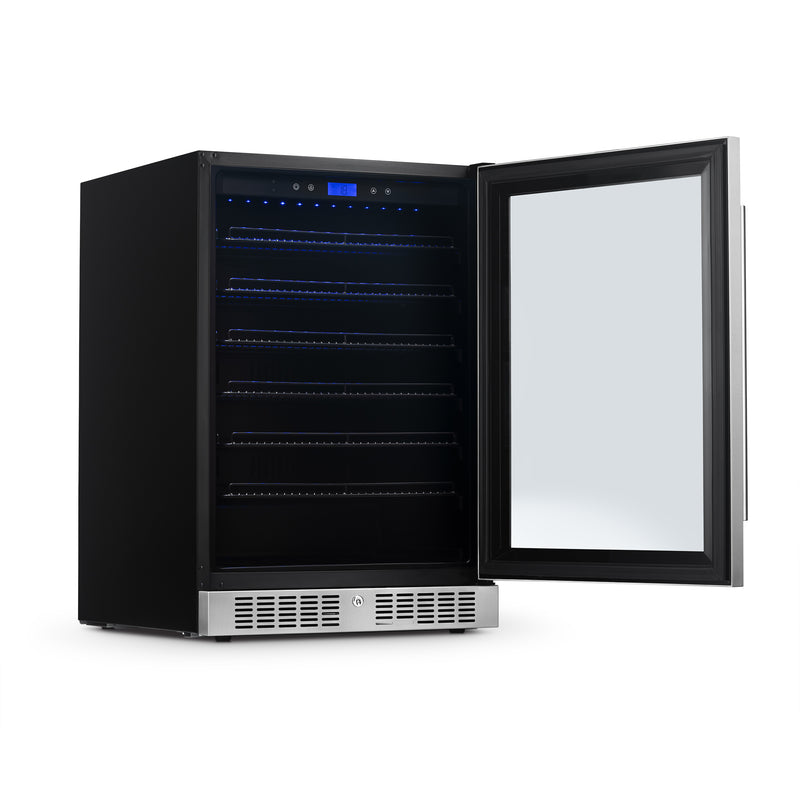 NewAir 224 Can Premium Built-in Beverage Fridge with Color Changing Lights