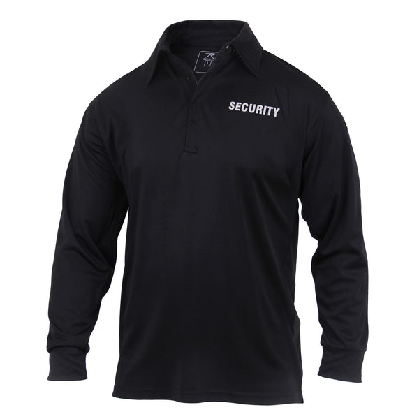 Rothco Mens Moisture Wicking Long Sleeve Security Polo - Size 4XL