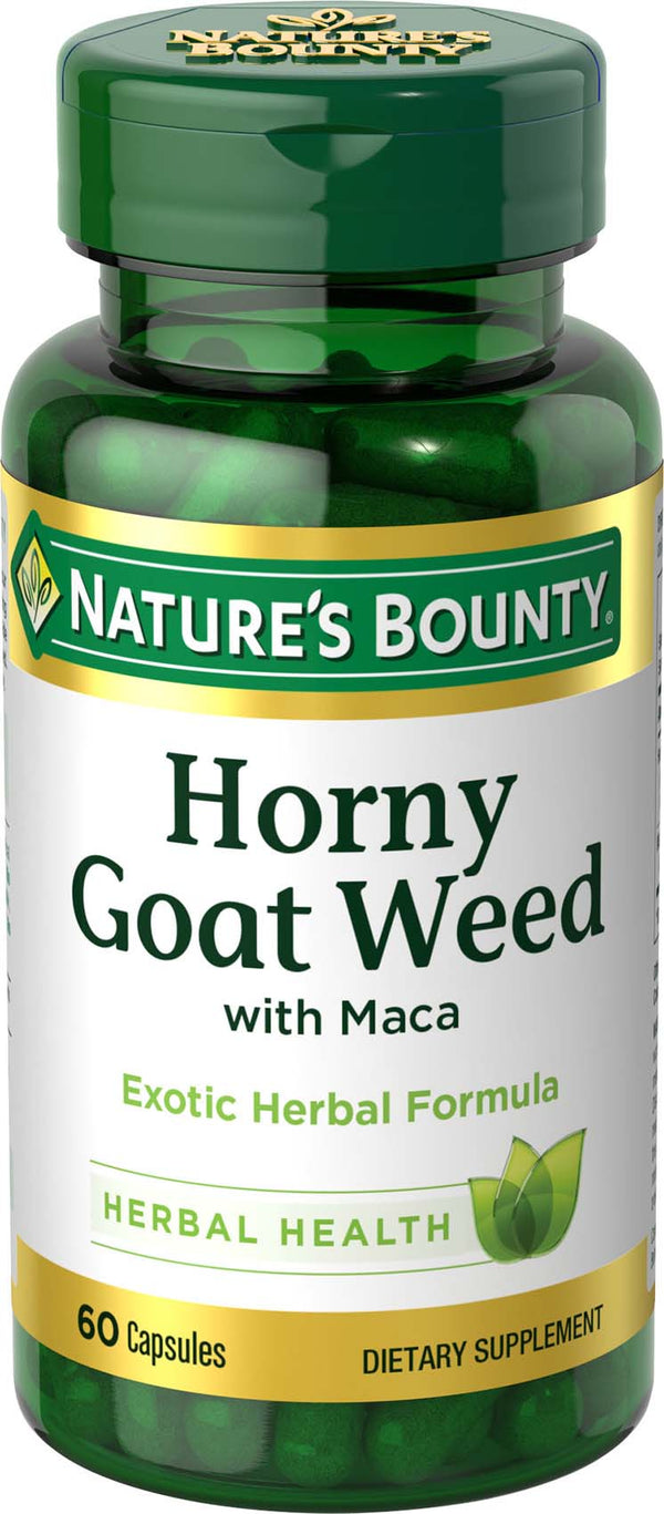 Nature's Bounty Horny Goat Weed with Maca - 500mg - 60 Count