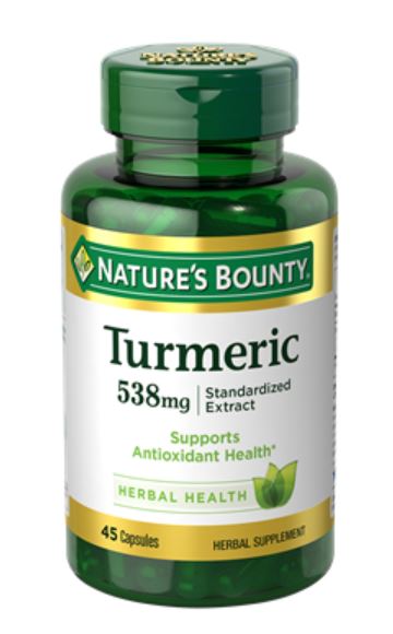 Nature's Bounty Herbal Supplement Standardized Turmeric Capsules - 538mg - 45 Count