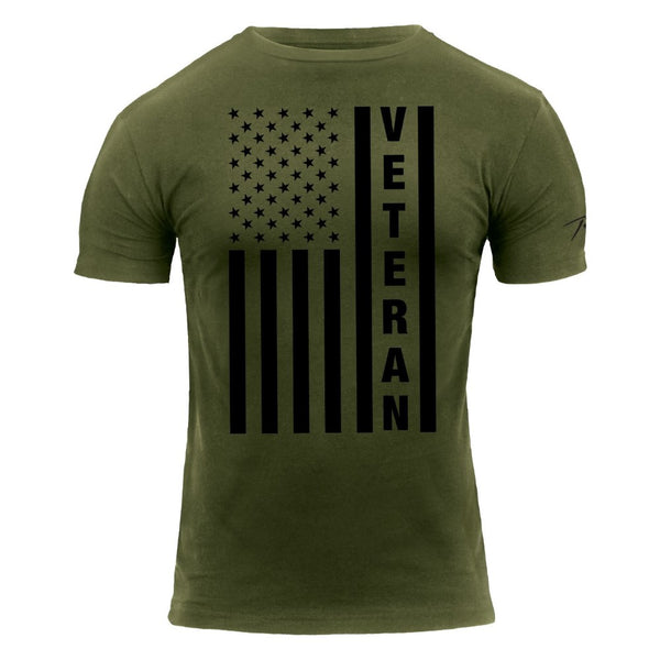 Rothco Mens Veteran Flag Short Sleeve T-Shirt