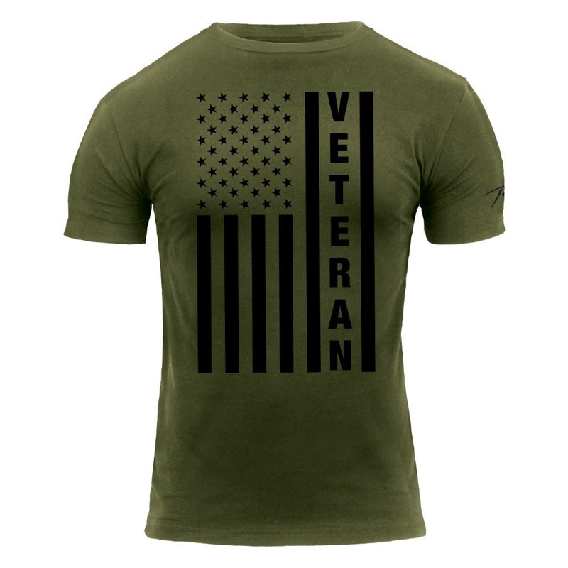 Rothco Mens Veteran Flag Short Sleeve T-Shirt