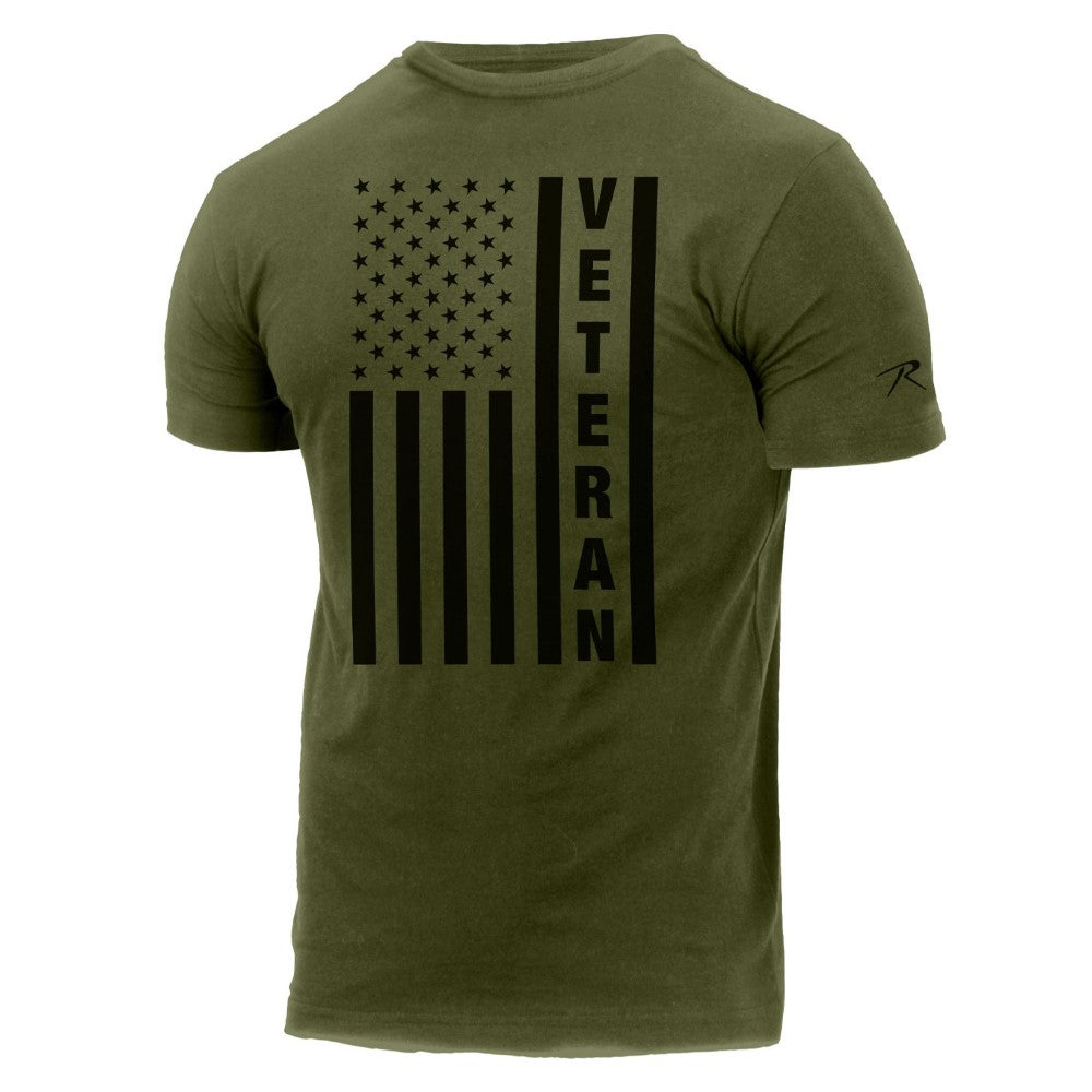 Rothco Mens Veteran Flag Short Sleeve T-Shirt