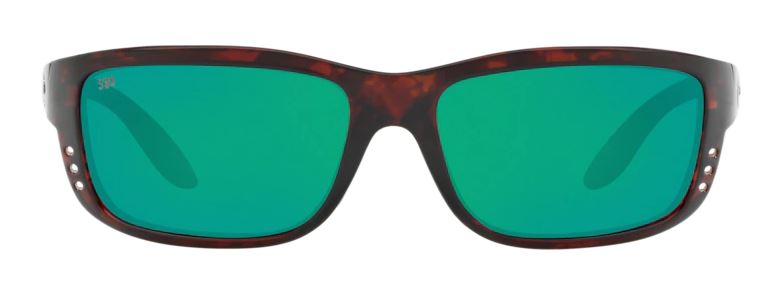 Costa Del Mar Mens Zane Tortoise Frame - Green Mirror 580 Glass Lens - Polarized Sunglasses