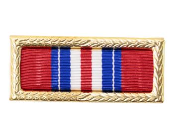 Vanguard Army Citation Ribbon: Valorous Unit Award With Large Gold Frame