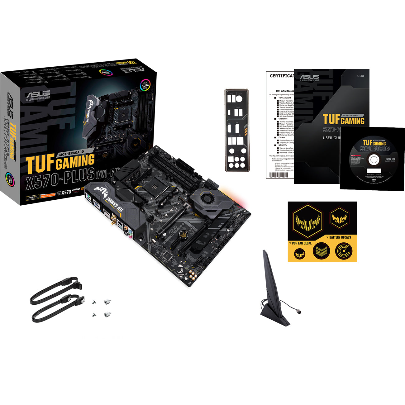 ASUS AMDAM4 X570 ATX TUF Gaming Motherboard - Black