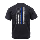 Rothco Mens Thin Blue Line Shield Athletic Fit Short Sleeve T-Shirt