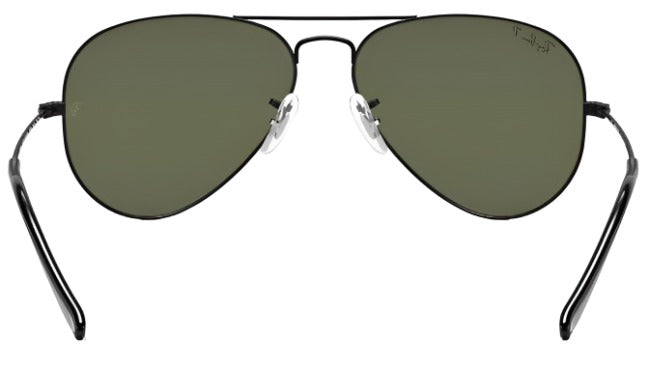 Ray-Ban Aviator Classic Polarized Sunglasses - Black/Green