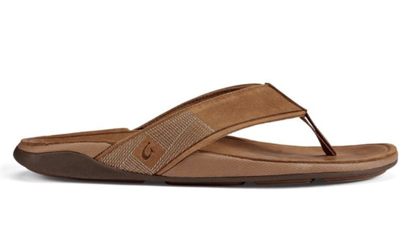 OluKai Mens Tuahine Waterproof Leather Beach Sandal