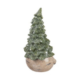 Evergreen Ceramic Evergreen Gnome Garden Statuary with Santa Beard and Shimmering Christmas Tree Hat