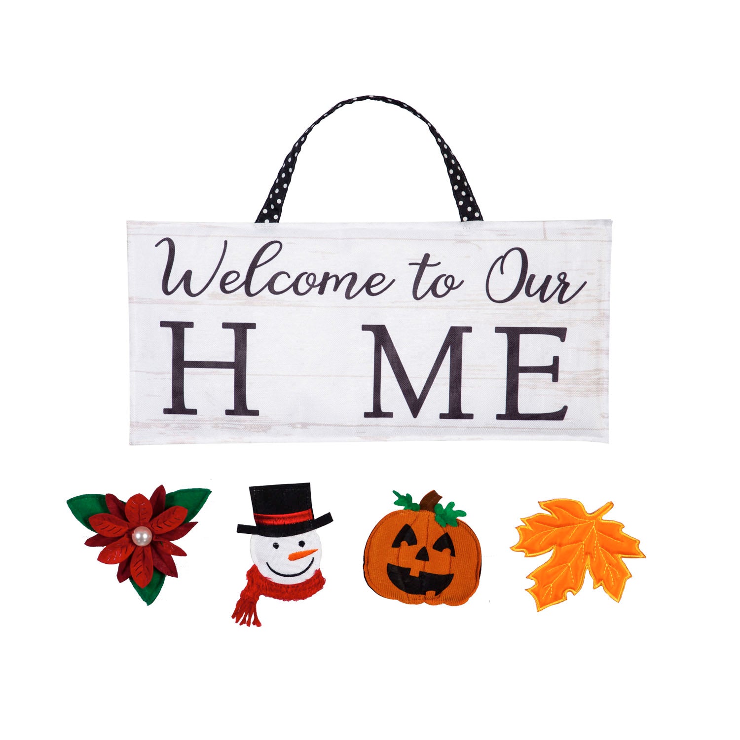 Evergreen "Welcome To Our Home" Interchangeable Icon Door Décor