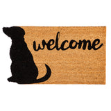 Evergreen Dog Shaped Welcome Coir Mat