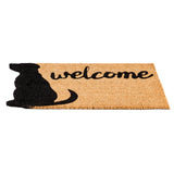 Evergreen Dog Shaped Welcome Coir Mat
