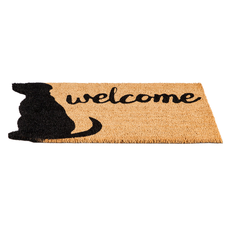 Evergreen Dog Shaped Welcome Coir Mat