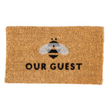 Evergreen "Bee Our Guest" Woven Back Coir Mat