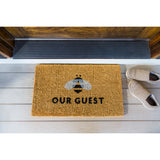 Evergreen "Bee Our Guest" Woven Back Coir Mat