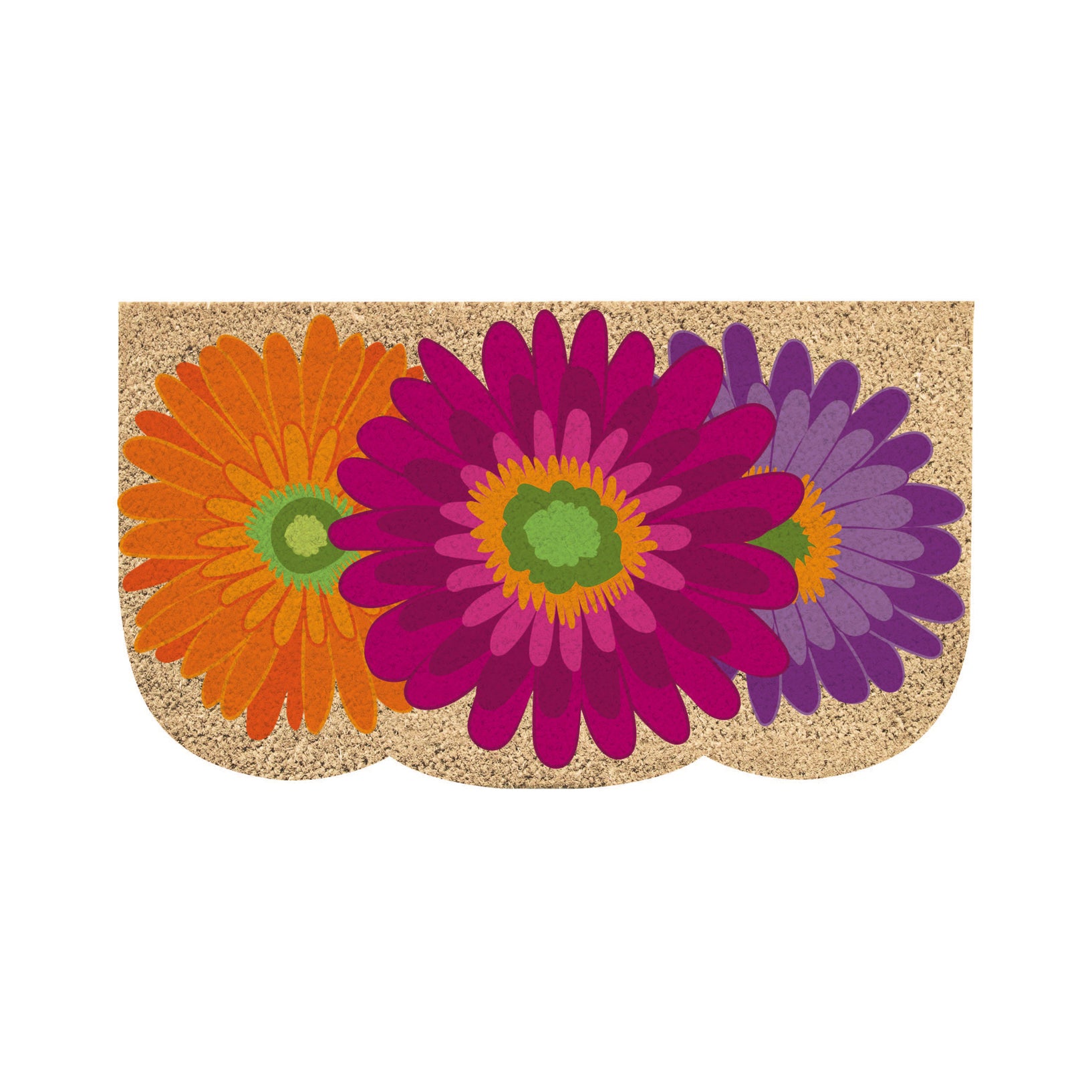 Evergreen Gerbera Daisies Shaped Coir Mat – ShopCGX