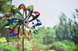 Evergreen LED Solar Flower Wind Spinner