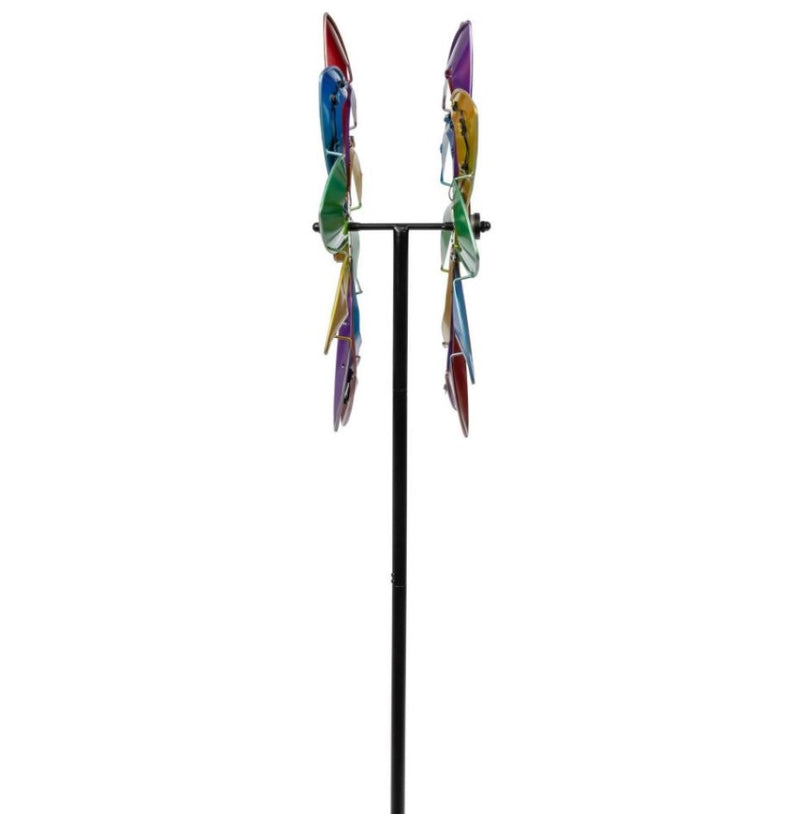 洋楽 Windflower Evergreen LED Solar Flower Wind Spinner – ShopCGX
