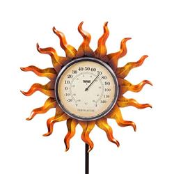 Evergreen Sun Solar Thermometer Garden Stake