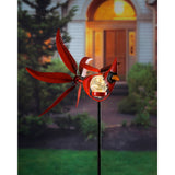 Evergreen Cardinal Solar Staked Wind Spinner