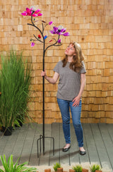 Evergreen Spinning Flowers Solar Wind Spinner